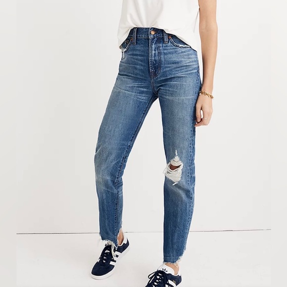 Madewell Destructed Denim Jeans Size 25 - Picture 2 of 8